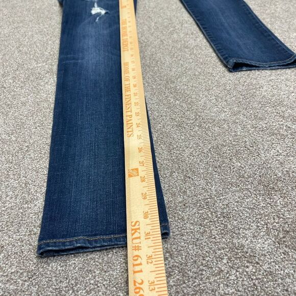 Abercrombie & Fitch womens distress skinny jeans sz 0 25x31 blue jeans denim - Picture 5 of 12